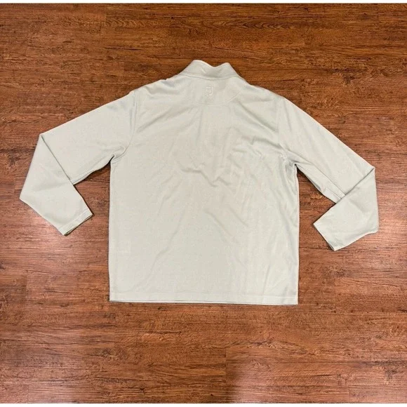 FootJoy Light Green Performance 1/4 Zip Pullover Golf Sweater Sweatshirt Men's L - Picture 3 of 9